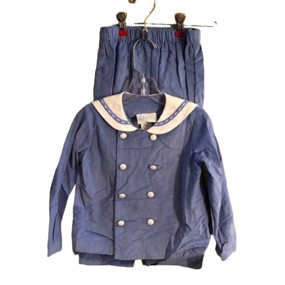 Funtasia! 2 Piece Sailor Suit, Blue and White, Size 4